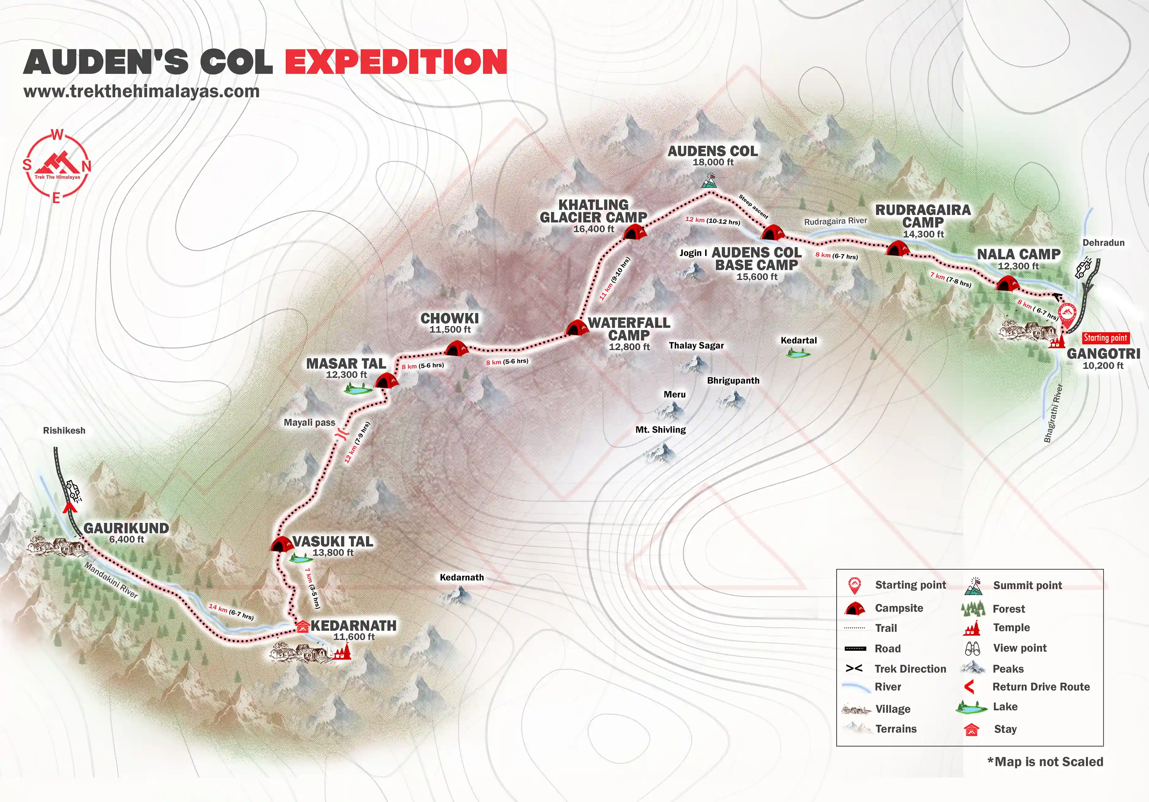 Auden's Col Expedition Maps
